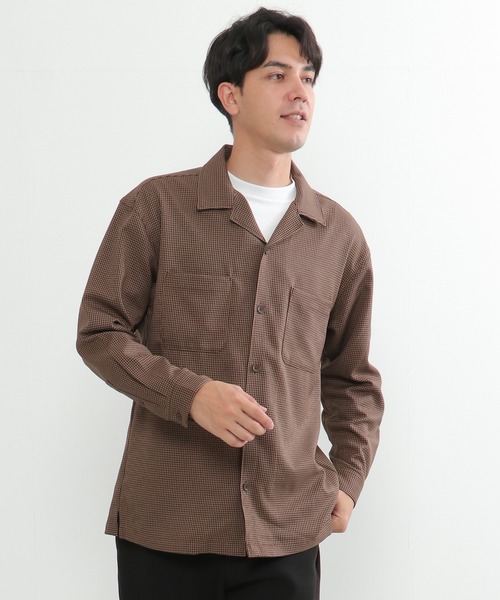 ikka（イッカ）の「【イージーケア】LANATEC CPOシャツ（シャツ/ブラウス・メンズ・ブラウン/ブルー・S/M/L/XL）」の20枚目の写真