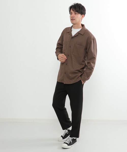 ikka（イッカ）の「【イージーケア】LANATEC CPOシャツ（シャツ/ブラウス・メンズ・ブラウン/ブルー・S/M/L/XL）」の14枚目の写真