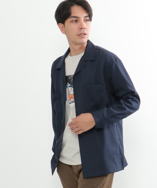 ikka（イッカ）の「【イージーケア】LANATEC CPOシャツ（シャツ/ブラウス・メンズ・ブラウン/ブルー・S/M/L/XL）」の7枚目の写真