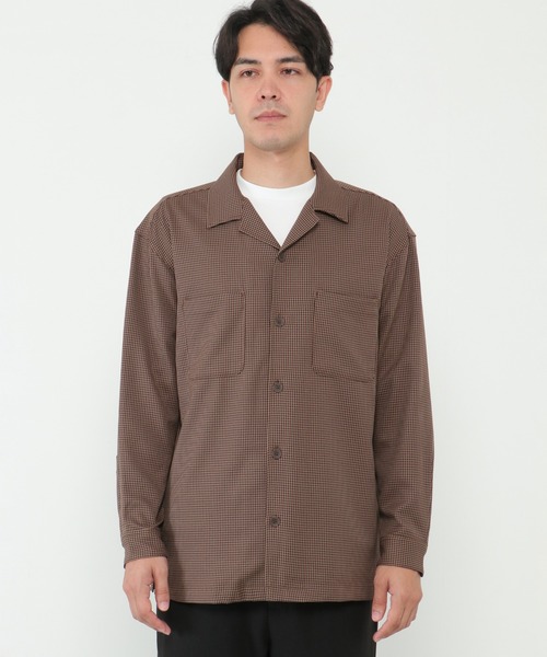 ikka（イッカ）の「【イージーケア】LANATEC CPOシャツ（シャツ/ブラウス・メンズ・ブラウン/ブルー・S/M/L/XL）」の18枚目の写真