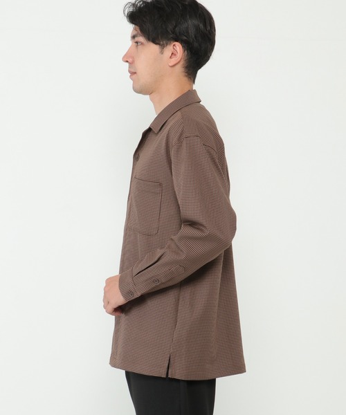 ikka（イッカ）の「【イージーケア】LANATEC CPOシャツ（シャツ/ブラウス・メンズ・ブラウン/ブルー・S/M/L/XL）」の21枚目の写真