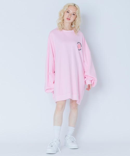 Candy Stripper（キャンディストリッパー）の「EVERYTHING IS ALRIGHT BIG スウェット（スウェット・レディース・ピンク/ライトグレー/ブラック・2）」の20枚目の写真