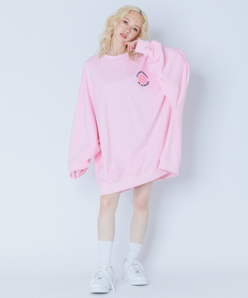 Candy Stripper（キャンディストリッパー）の「EVERYTHING IS ALRIGHT BIG スウェット（スウェット・レディース・ピンク/ライトグレー/ブラック・2）」の21枚目の写真