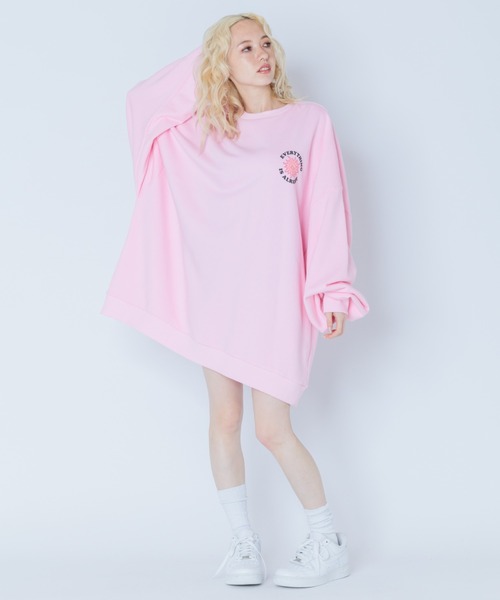 Candy Stripper（キャンディストリッパー）の「EVERYTHING IS ALRIGHT BIG スウェット（スウェット・レディース・ピンク/ライトグレー/ブラック・2）」の22枚目の写真