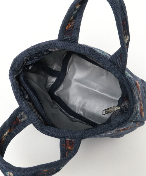 B:MING by BEAMS（ビーミングバイビームス）の「PENDLETON / ランチ バッグ（トートバッグ・メンズ・ネイビー/ブラウン・ONE SIZE）」の10枚目の写真