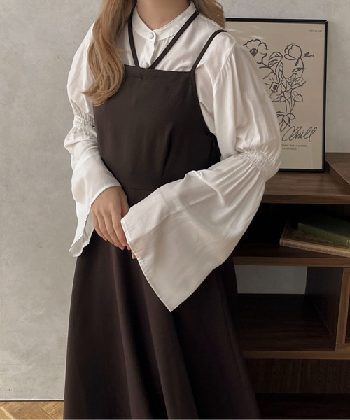 apres jour clair（アプレジュールクレア）の「【apres jour clair】2WAYフレアキャミワンピース【ZOZOTOWN限定アイテム】（ワンピース・レディース・ダークブラウン/ブラック/ベージュ・X-LARGE/フリー）」の13枚目の写真