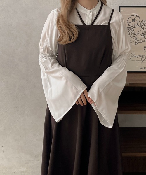 apres jour clair（アプレジュールクレア）の「【apres jour clair】2WAYフレアキャミワンピース【ZOZOTOWN限定アイテム】（ワンピース・レディース・ダークブラウン/ブラック/ベージュ・X-LARGE/フリー）」の14枚目の写真