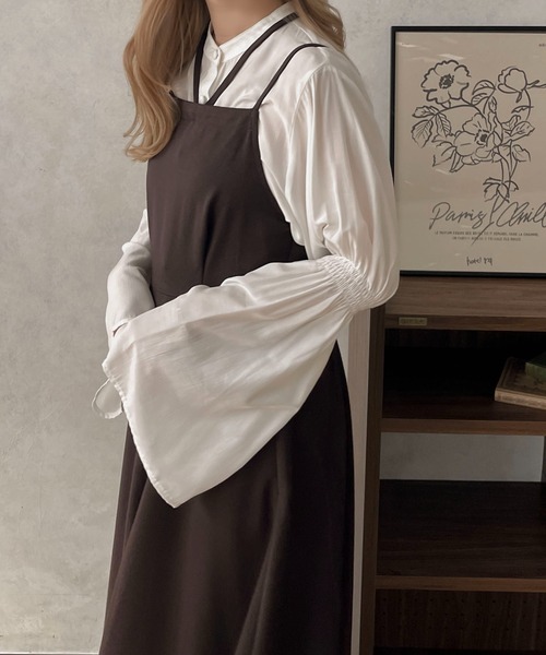 apres jour clair（アプレジュールクレア）の「【apres jour clair】2WAYフレアキャミワンピース【ZOZOTOWN限定アイテム】（ワンピース・レディース・ダークブラウン/ブラック/ベージュ・X-LARGE/フリー）」の15枚目の写真