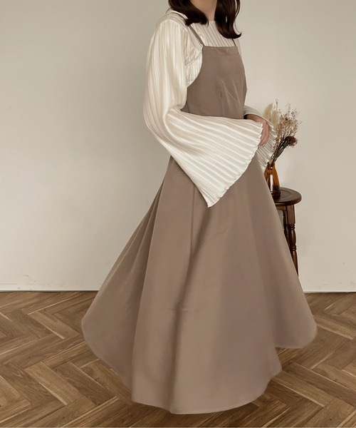 apres jour clair（アプレジュールクレア）の「【apres jour clair】2WAYフレアキャミワンピース【ZOZOTOWN限定アイテム】（ワンピース・レディース・ダークブラウン/ブラック/ベージュ・X-LARGE/フリー）」の19枚目の写真