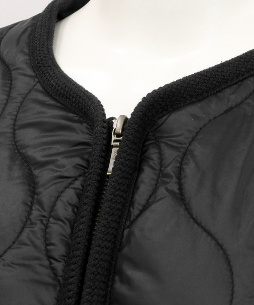 TOKYO SHIRTS（トウキョウシャツ）の「中綿キルティングコート（ミリタリージャケット・レディース・ブラック/カーキ・M/L）」の9枚目の写真