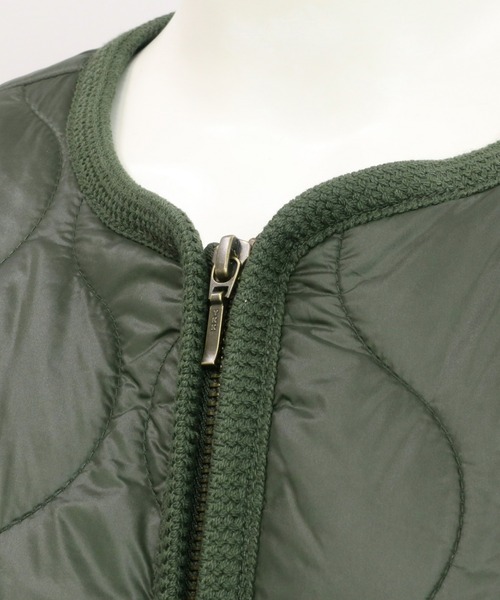 TOKYO SHIRTS（トウキョウシャツ）の「中綿キルティングコート（ミリタリージャケット・レディース・ブラック/カーキ・M/L）」の5枚目の写真