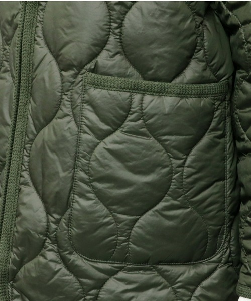 TOKYO SHIRTS（トウキョウシャツ）の「中綿キルティングコート（ミリタリージャケット・レディース・ブラック/カーキ・M/L）」の6枚目の写真