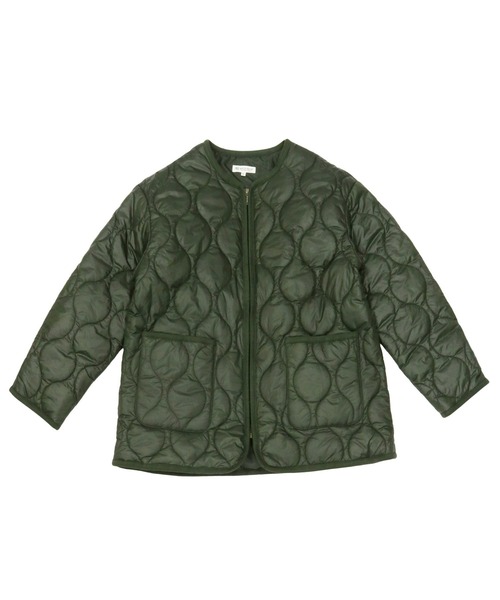 TOKYO SHIRTS（トウキョウシャツ）の「中綿キルティングコート（ミリタリージャケット・レディース・ブラック/カーキ・M/L）」の11枚目の写真