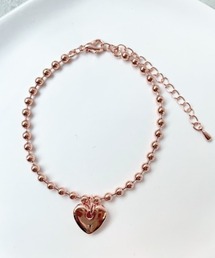 ゴールド ハート型チャーム ブレスレット heart charm bracelet～ﾊｰﾄﾁｬｰﾑﾌﾞﾚｽﾚｯﾄ | flower／フラワー公式通販