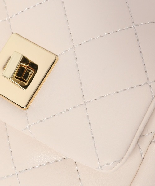 GLOBAL WORK(グローバルワーク)の「キルティングチェーンミニBAG/172562(ショルダーバッグ・キッズ・パープル/ブラック/ホワイト系8・ONE SIZE)」の7枚目の写真