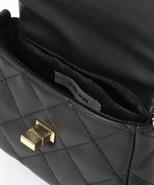 GLOBAL WORK(グローバルワーク)の「キルティングチェーンミニBAG/172562(ショルダーバッグ・キッズ・パープル/ブラック/ホワイト系8・ONE SIZE)」の11枚目の写真