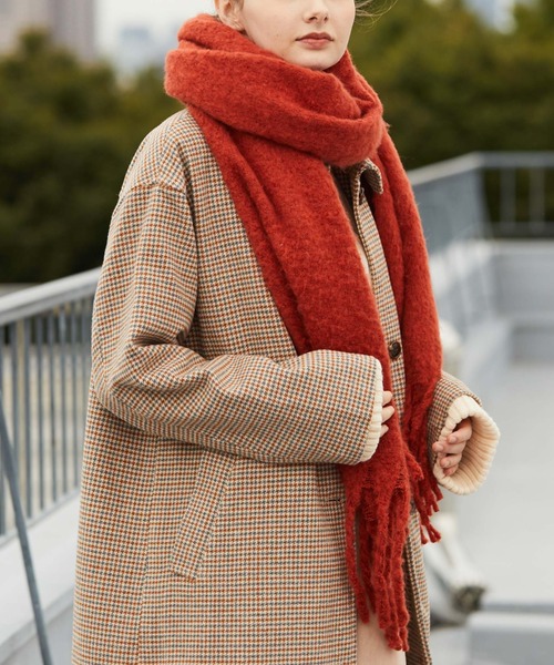 archives（アルシーヴ）の「無地ストール（ストール/ショール・レディース・モカ/アイボリー/オレンジ/ピンク/グレー/グリーン・FREE）」の6枚目の写真