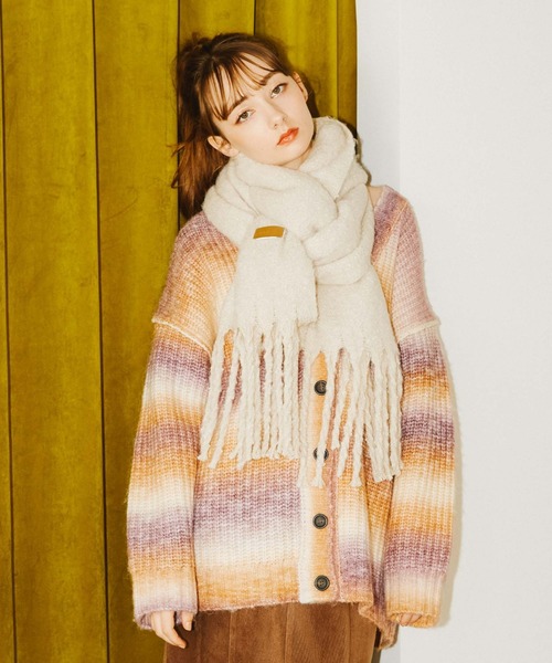 archives（アルシーヴ）の「無地ストール（ストール/ショール・レディース・モカ/アイボリー/オレンジ/ピンク/グレー/グリーン・FREE）」の2枚目の写真