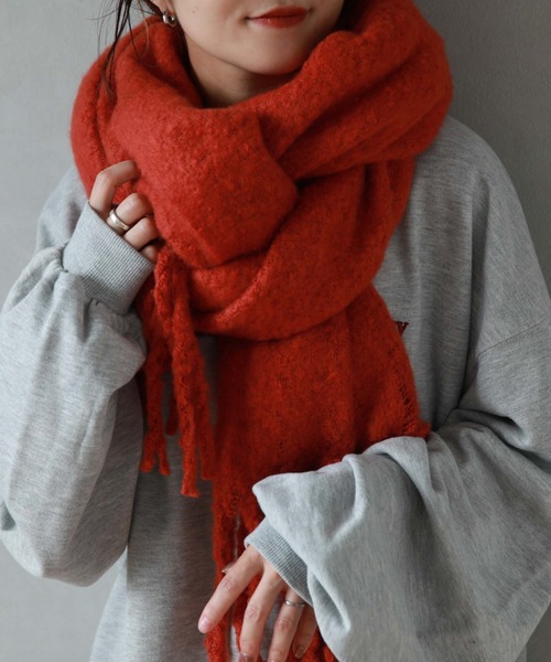 archives（アルシーヴ）の「無地ストール（ストール/ショール・レディース・モカ/アイボリー/オレンジ/ピンク/グレー/グリーン・FREE）」の18枚目の写真