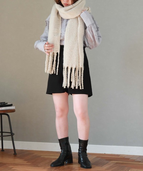 archives（アルシーヴ）の「無地ストール（ストール/ショール・レディース・モカ/アイボリー/オレンジ/ピンク/グレー/グリーン・FREE）」の21枚目の写真