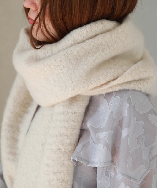 archives（アルシーヴ）の「無地ストール（ストール/ショール・レディース・モカ/アイボリー/オレンジ/ピンク/グレー/グリーン・FREE）」の13枚目の写真