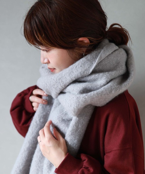archives（アルシーヴ）の「無地ストール（ストール/ショール・レディース・モカ/アイボリー/オレンジ/ピンク/グレー/グリーン・FREE）」の19枚目の写真