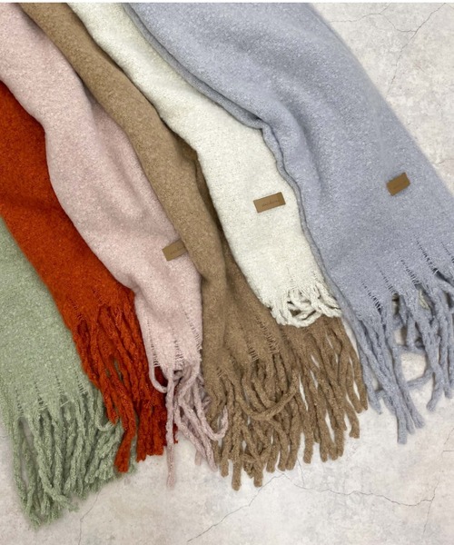 archives（アルシーヴ）の「無地ストール（ストール/ショール・レディース・モカ/アイボリー/オレンジ/ピンク/グレー/グリーン・FREE）」の12枚目の写真