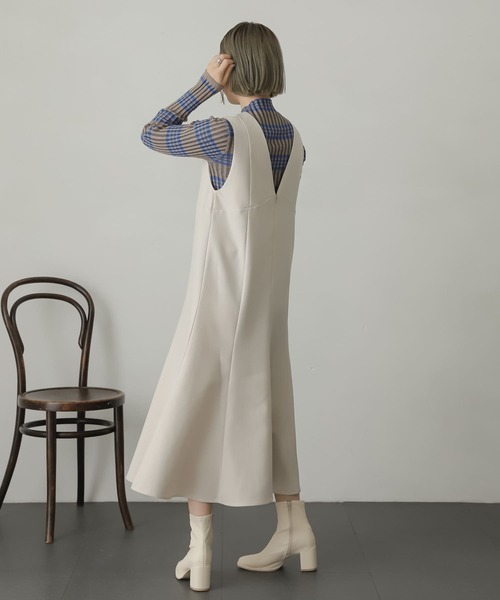 SENSE OF PLACE by URBAN RESEARCH（センスオブプレイスバイアーバンリサーチ）の「ウールライクマーメイドジャンパースカート（ジャンパースカート・レディース・ブラック/ブラウン系その他/アイボリー/ブラウン・ONE/S）」の15枚目の写真