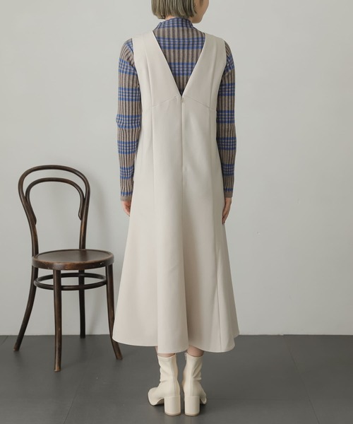 SENSE OF PLACE by URBAN RESEARCH（センスオブプレイスバイアーバンリサーチ）の「ウールライクマーメイドジャンパースカート（ジャンパースカート・レディース・ブラック/ブラウン系その他/アイボリー/ブラウン・ONE/S）」の18枚目の写真