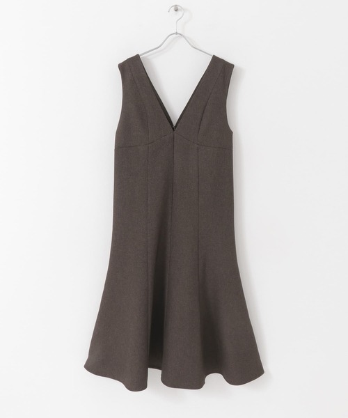 SENSE OF PLACE by URBAN RESEARCH（センスオブプレイスバイアーバンリサーチ）の「ウールライクマーメイドジャンパースカート（ジャンパースカート・レディース・ブラック/ブラウン系その他/アイボリー/ブラウン・ONE/S）」の22枚目の写真