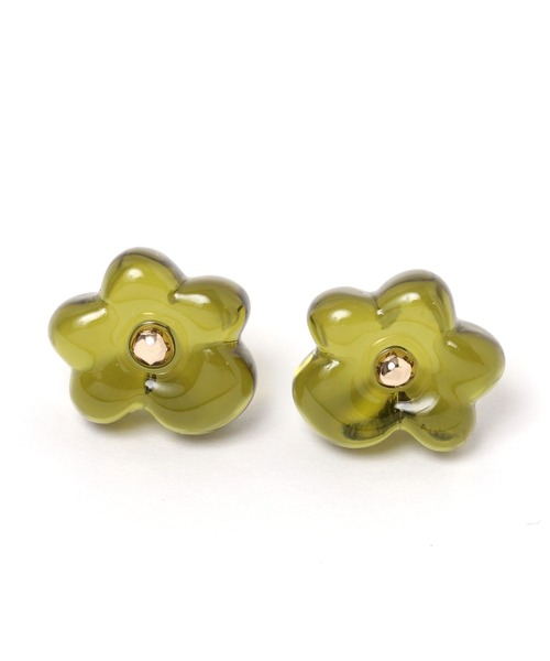 niko and...（ニコアンド）の「クリアフラワーピアス（ピアス（両耳用）・レディース・その他/ピンク/グリーン・0）」の2枚目の写真