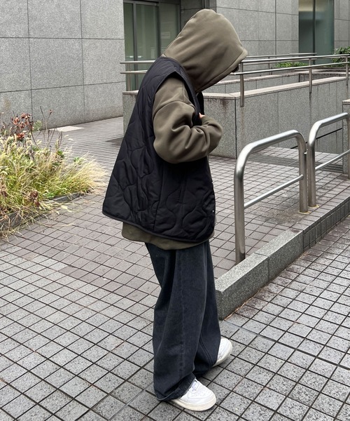 sedacle（セダクル）の「キルティングジレベスト（ベスト・メンズ・ブラック/カーキ・MEDIUM/LARGE）」の6枚目の写真