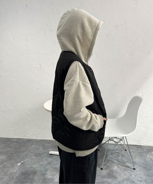 sedacle（セダクル）の「キルティングジレベスト（ベスト・メンズ・ブラック/カーキ・MEDIUM/LARGE）」の10枚目の写真