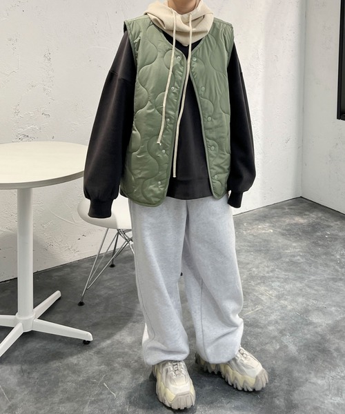 sedacle（セダクル）の「キルティングジレベスト（ベスト・メンズ・ブラック/カーキ・MEDIUM/LARGE）」の11枚目の写真