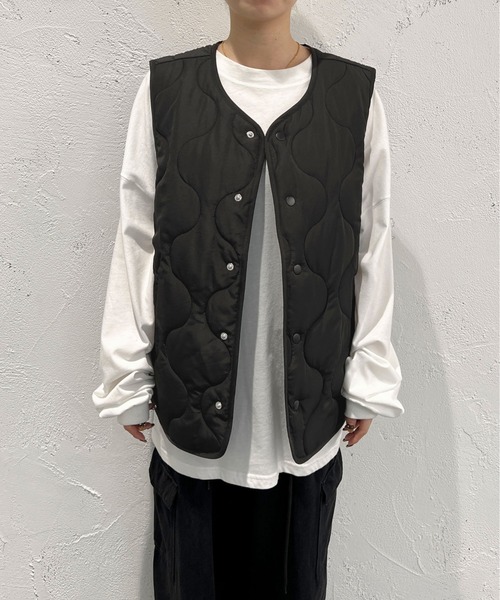 sedacle（セダクル）の「キルティングジレベスト（ベスト・メンズ・ブラック/カーキ・MEDIUM/LARGE）」の16枚目の写真