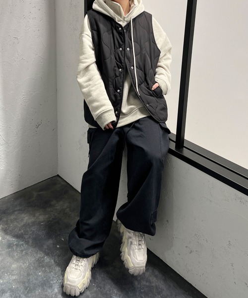 sedacle（セダクル）の「キルティングジレベスト（ベスト・メンズ・ブラック/カーキ・MEDIUM/LARGE）」の7枚目の写真
