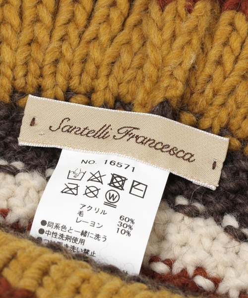 Santelli Francesca（サンテッリフランチェスカ）の「【Santelli Francesca(サンテリフランチェスカ)】ニットハット（ハット・レディース・グレー/ブラウン・FREE）」の9枚目の写真