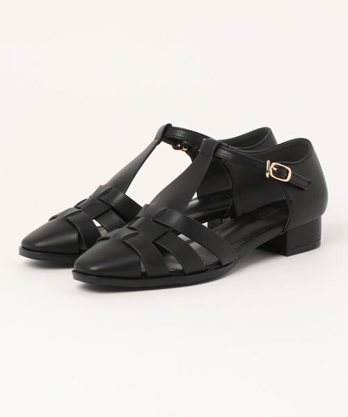 Q（キュー）の「ポインテッドトゥ グルカサンダル（サンダル・レディース・ブラック/アイボリー・23.5/24.5）」の5枚目の写真