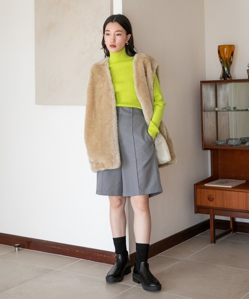 LOWRYS FARM（ローリーズファーム）の「ハイウエストピンタックショートパンツ　163118（その他パンツ・レディース・アイボリー/ブラック/グレー・FREE）」の10枚目の写真