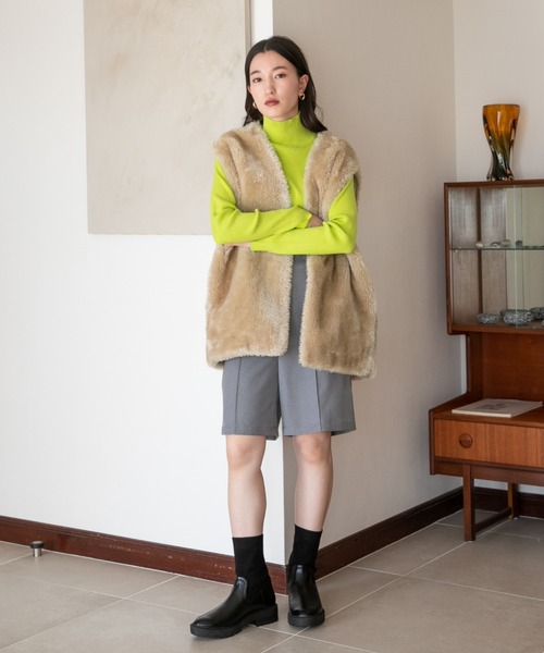 LOWRYS FARM（ローリーズファーム）の「ハイウエストピンタックショートパンツ　163118（その他パンツ・レディース・アイボリー/ブラック/グレー・FREE）」の11枚目の写真