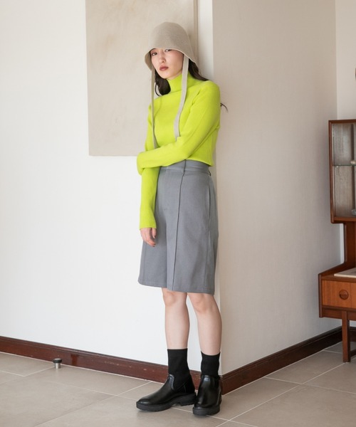 LOWRYS FARM（ローリーズファーム）の「ハイウエストピンタックショートパンツ　163118（その他パンツ・レディース・アイボリー/ブラック/グレー・FREE）」の9枚目の写真