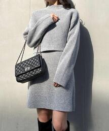 INGNI | ショート丈タートルネックニット＋ノースリニットワンピースセット(その他)