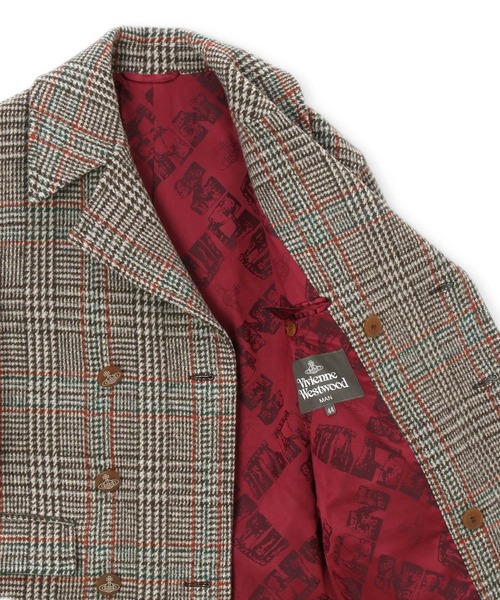 ストールチェックコート ヴィヴィアン・ウエストウッドマン Vivienne Westwood MAN ヴィヴィアンウエストウッドマン