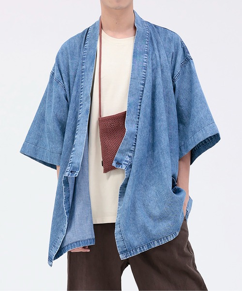 ARCH & LINE(アーチアンドライン)の「ライトデニム作務衣LIGHT DENIM SAMUE(その他アウター・レディース・ブルー/アクア・1)」の2枚目の写真