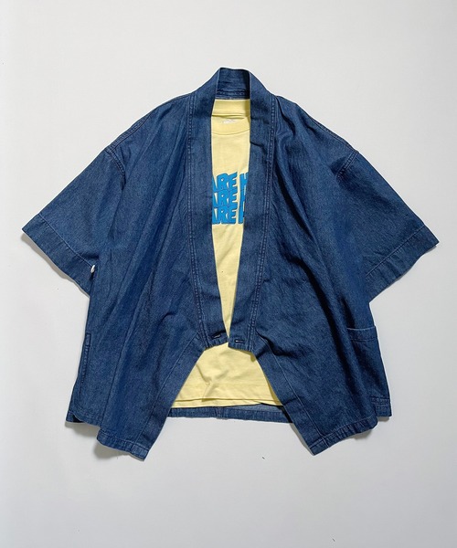 ARCH & LINE(アーチアンドライン)の「ライトデニム作務衣LIGHT DENIM SAMUE(その他アウター・レディース・ブルー/アクア・1)」の1枚目の写真