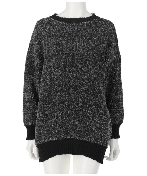 Settimissimo（セッティミッシモ）の「クルーネックドロップショルダーシャギーニット（ニット/セーター・レディース・ブラック/ブラウン・FREE）」の10枚目の写真