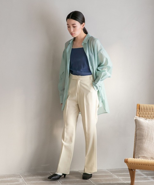 LOWRYS FARM（ローリーズファーム）の「スタイルUPストレッチフレアパンツ　184489（その他パンツ・レディース・イエロー/ブラック/グリーン/アイボリー・SMALL/MEDIUM/LARGE）」の6枚目の写真