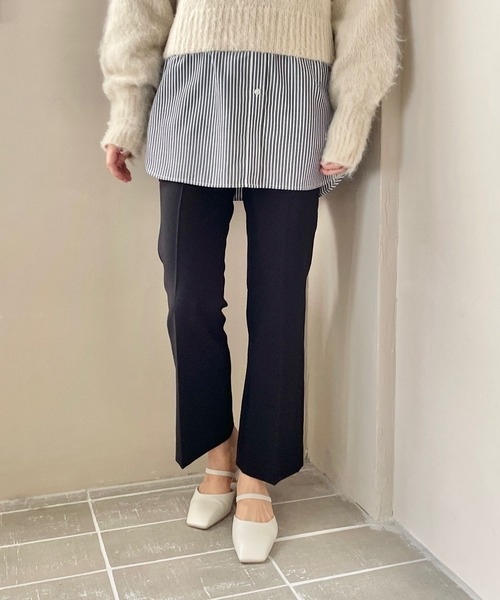 LOWRYS FARM（ローリーズファーム）の「スタイルUPストレッチフレアパンツ　184489（その他パンツ・レディース・イエロー/ブラック/グリーン/アイボリー・SMALL/MEDIUM/LARGE）」の8枚目の写真