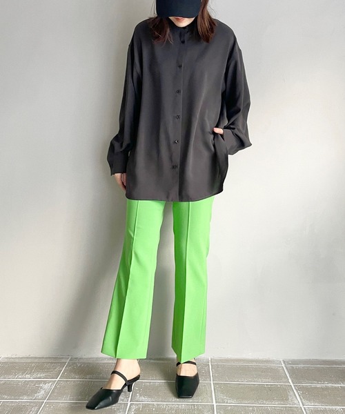 LOWRYS FARM（ローリーズファーム）の「スタイルUPストレッチフレアパンツ　184489（その他パンツ・レディース・イエロー/ブラック/グリーン/アイボリー・SMALL/MEDIUM/LARGE）」の13枚目の写真