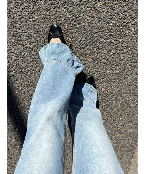 PHILLY(フィリー)の「フリルデザインデニムパンツ(デニムパンツ・レディース・ブルー・FREE)」の7枚目の写真